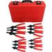 LeCeleBee 12 Pc. Snap Ring Pliers Set Heavy Duty Mechanic Tool Set with Plastic Case; Fixed Tip; KTI55112 Set includes the four m...