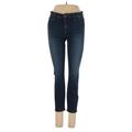Joe's Jeans Jeans - Mid/Reg Rise Skinny Leg Denim: Blue Bottoms - Women's Size 27 - Dark Wash
