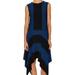 Athleta Dresses | Derek Lam 10 C & Athleta Color Block Handkerchief Dress, Xs | Color: Black/Blue | Size: Xs