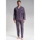 Pyjama GÖTZBURG "Clubhouse" Gr. 52, blau (blau, dunkel, karo) Herren Homewear-Sets Pyjamas