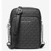 Michael Kors Bags | Michael Kors Jet Set Travel Medium Logo Crossbody Bag Black Signature Color | Color: Black/Silver | Size: Medium