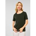 T-Shirt STREET ONE Gr. 34, grün (full olive) Damen Shirts Jersey