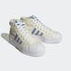 Sneaker ADIDAS ORIGINALS "NIZZA PLATFORM MID" Gr. 40, blau (off white, blue fusion, cloud white) Schuhe Schnürstiefeletten