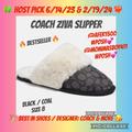 Coach Shoes | Coach Ziva Slipper Size 8 Black/Coal New | Color: Black/White | Size: 8