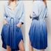 Free People Dresses | Free People Ray Of Light Ombr Button Shirt Dress | Color: Blue | Size: S