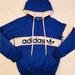 Adidas Tops | Adidas X Urban Outfitters Retro Rare & Htf Pullover Trefoil Logo 1/4 Zip Hoodie | Color: Blue | Size: Xs