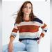 Madewell Sweaters | Madewell Striped Sweater | Color: Blue/Orange | Size: Xs