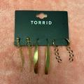 Torrid Jewelry | 2for20 New Torrid Gold Dainty Dangle Drop Earrings 3 Set Jewelry Statement | Color: Gold | Size: Os