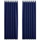 PONY DANCE Blackout Curtains for Living Room – Curtains Blue Opaque Thermal Curtain Loop Curtain Set of 2 H 245 x W 140 cm