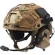 JJZHY Tactical Airsoft Adjustable Fast Protective Helmet PJ NVG Mount for Tactical Airsoft Paintball Multicam, Airsoft Fast Helmet Set(Size:One size,Color:Brown)