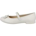 Geox Girl's Jr Plie' Ballet Flat, White, 1