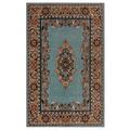 Blue/Gray Rectangle 4' x 6' Area Rug - World Menagerie Witwicki Traditional Floral Medallion Indoor Area Rug Nylon | Wayfair