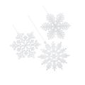 The Holiday Aisle® 36 Piece Snowflake Holiday Shaped Ornament Set Plastic in White | 3.93 H x 3.93 W x 0.2 D in | Wayfair