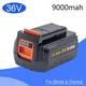 Batterie aste pour outil électrique Black & Decker 36V 9000mAh Eddie ion LBXR36 BL2036