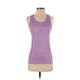 Nike Active Tank Top: Purple Color Block Activewear - Women's Size X-Small