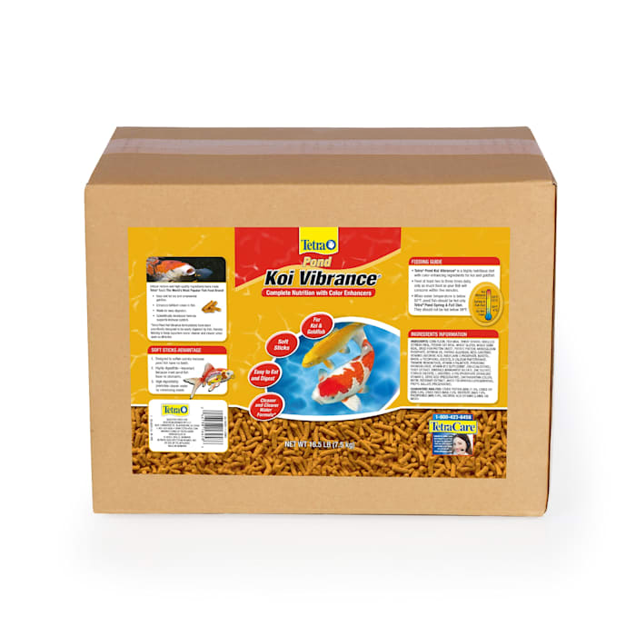 TetraPond Koi Vibrance Soft Sticks Floating Pond Food, 16.5 lbs.