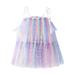 ZHAGHMIN Girls Dresses Toddler Girls Sleeveless Star Moon Paillette Princess Dress Dance Party Dresses Clothes Girls Holiday Outfits Vintage Girl Dress Dress Girls Size10 Baby Dress 5 Year Old Girl