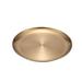 Decorative Storage Tray Gold Round Tray Modern Stainless Steel Metal Decorative Storage Organizer Tray Serving Tray Dish Presentation Plates for Jewelry Makeup Fruit Cupcake