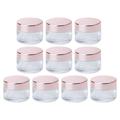10 Pieces Cosmetic Glass Jars Travel Lotion Jar with Lids Storage Container Pot Cream Jars Small Sample Bottle for Ointment Lip Lotion 10g