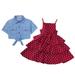 DTBPRQ Toddler Baby Girl Denim Dress Summer Bowknot Dress Ruffled Button Dresses Spring Summer Outfit Flower Sundress Cute Dresses for Girl 3-9 Years