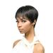 Women Brazilian Black Short Pixie Wig Synthetic Hair Heat Resistant Wig Hair Cap