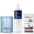 Welloxon Perfect 3% 10 Volume Creme Developer 1 Liter Blondor Multi Blonde Bleach Powder 800 grams M Hair Designs Piranha Clips (Bundle 3 items)