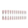 Whitening Artificial Nails Silver Gradient Fake Nails Long-Length Fake Nails Classic Cuspidal Head Fake Nails Manicure Fake Nails Set for Home DIY