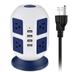 Docooler Tower Surge Protector with Surge Protector 8 AC Outlets 4 USB Port Power Strip Tower Long Extension Cord Multi Plug Charging Tower for Multiple Devices Desktop Power Station for Home Office