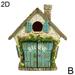 Wokii Miniature Fairy Gnome Home Fairy Garden Door Garden Gnomes Outdoor Fairy House Miniature Home Windows And Door Fit for Tree Statues Tree Yard And Garden Sculpture Outdoor Decor Accessories E2H9