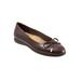 Women's Dellis Flat by Trotters in Dark Brown Croco (Size 7 N)