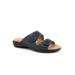 Wide Width Women's Ruthie Sandals by Trotters in Navy (Size 11 W)