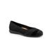 Wide Width Women's Danni Flat by Trotters in Black Nubuck (Size 11 W)