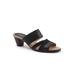 Extra Wide Width Women's Maxine Sandal by Trotters in Black (Size 8 1/2 WW)