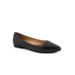 Extra Wide Width Women's Estee Flats by Trotters® in Black Embossed (Size 8 WW)