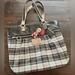 Coach Bags | Coach Poppy Limited Edition Tartan Plaid Tote | Color: Blue/Silver | Size: 13x16x3