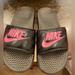 Nike Shoes | Nike Black N Pink Cushion Slides | Color: Black/Pink | Size: 7