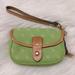 Dooney & Bourke Bags | Dooney And Bourke Vintage Signature Leather Wristlet | Color: Green/Tan | Size: Os