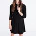 Madewell Dresses | Madewell Black Ribbed Mockneck Dress (Sz Small) | Color: Black | Size: S