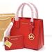 Michael Kors Bags | Michael Kors Mercer Medium Messenger Crossbody & Small Top Zip Coinpouch Flame | Color: Gold/Red | Size: 8.75"W X7.5"H X4"D