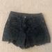 American Eagle Outfitters Shorts | American Eagle Black Ripped Jean Shorts | Color: Black | Size: 4