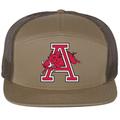 Nike Accessories | Arkansas Razorbacks Jumping Hog 3d Snapback 7 Panel Hat- Pale Khaki/ Loden Green | Color: Red/White | Size: Os