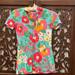 Lilly Pulitzer Tops | Lily Pulitzer Flowered Top | Color: Red | Size: Xs