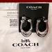 Coach Jewelry | Coach Women's Signature Stone Hoop Earrings | Color: Black/White | Size: Os