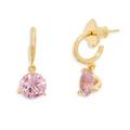 Kate Spade Jewelry | Kate Spade New York Brilliant Statement Prong Set Drop Earrings | Color: Gold/Pink | Size: Os