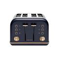 Morphy Richards Accents 4 Slice Toaster - Rose Gold And Midnight Blue - Illuminated Buttons (Rose Gold And Midnight Blue)