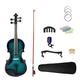 4/4 Violin Acoustic Violin Fiddle + Case + Bow Blue Black Violin Student Violin Violins Kit