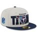 Men's New Era Stone/Navy Tennessee Titans 2023 NFL Draft On Stage 59FIFTY Fitted Hat