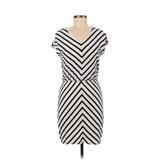 White House Black Market Casual Dress: Ivory Chevron/Herringbone Dresses - Women's Size X-Small