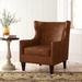 Accent Chair - Birch Lane™ Marta Leather Accent Chair Leather/Genuine Leather in Brown | 38 H x 31 W x 38 D in | Wayfair