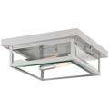 Westover 2-Light Stainless Steel Outdoor Flush Mount